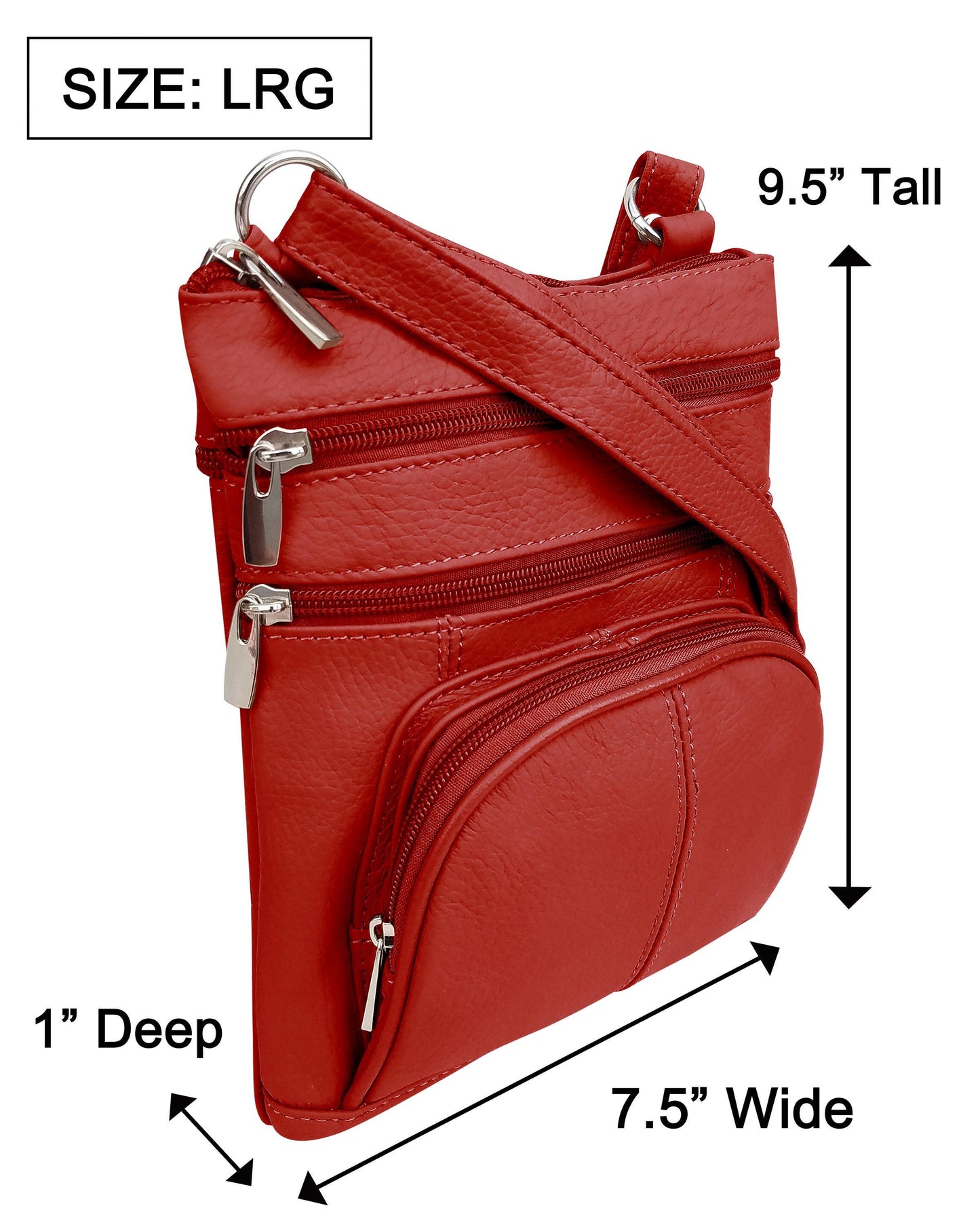 Cowhide Leather Crossbody With Phone Pocket: Brown