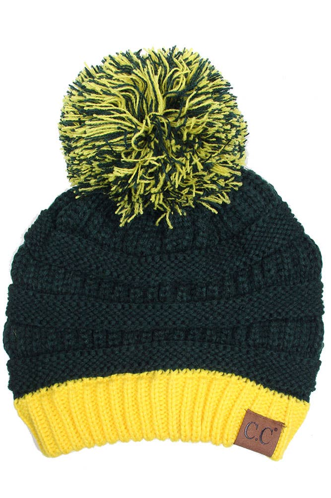 C.C Team College Color Game Day Beanie: 14. Maroon/Gold