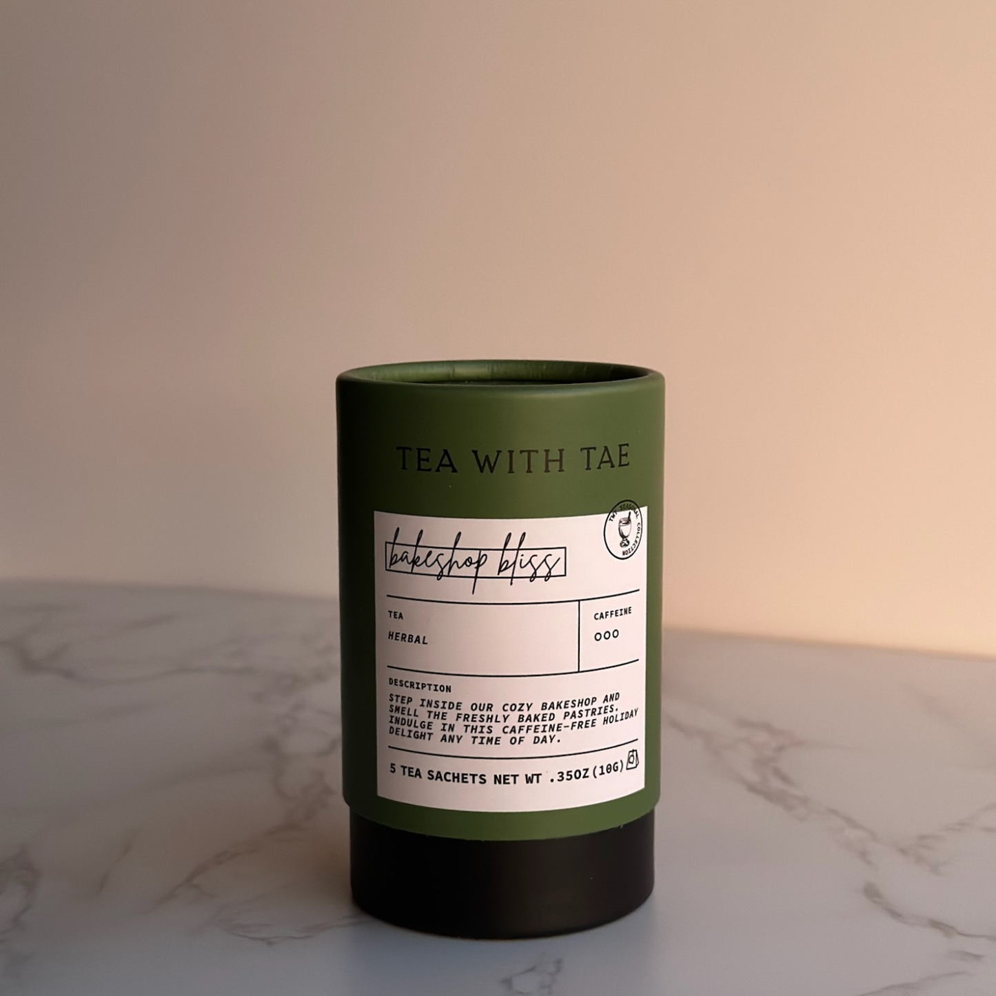 Bakeshop Bliss Holiday Herbal Mini Tube Gift (5 tea bags)