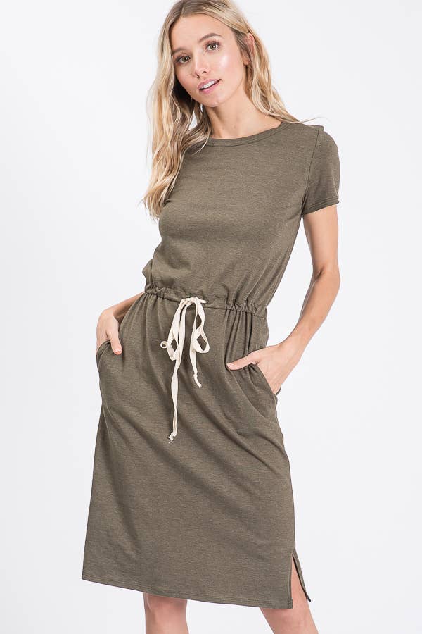 Jillian Olive Tshirt Dress