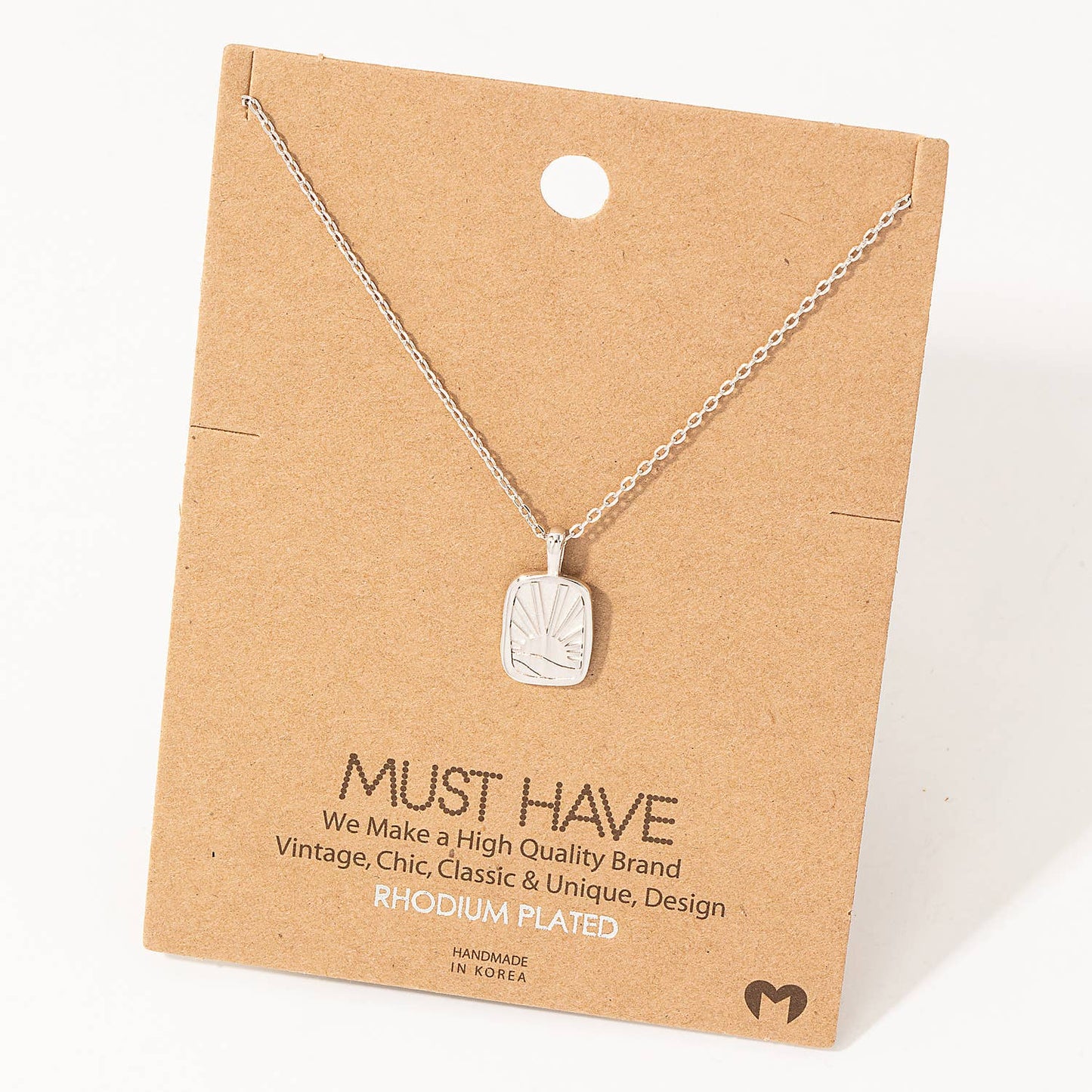 Sun Rise Pendant Necklace: G