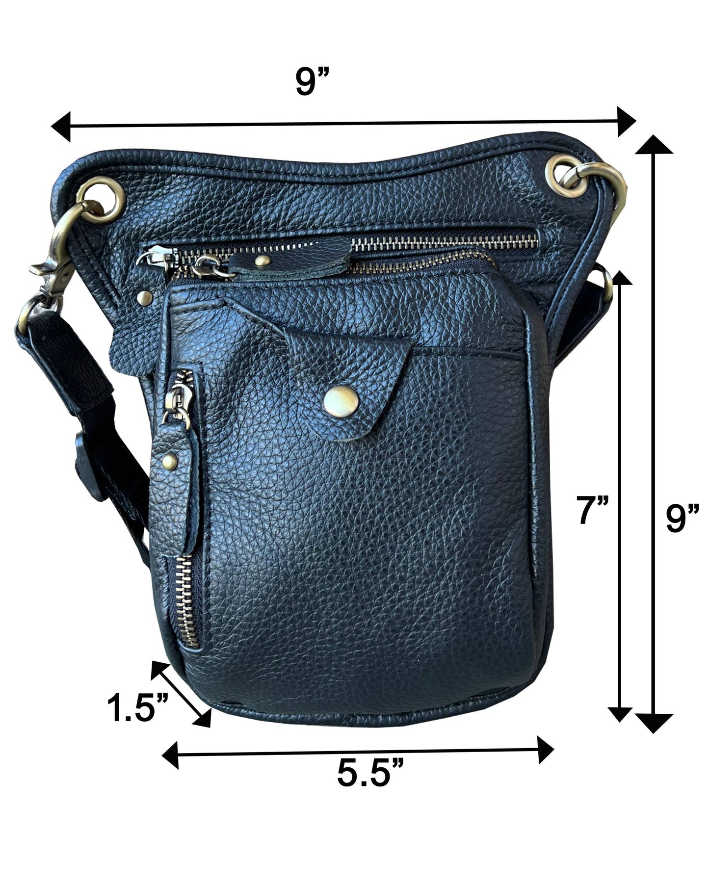 Cowhide Crossbody Saddle Bag/Shoulder Bag/Convertable Fanny Pack: Brown