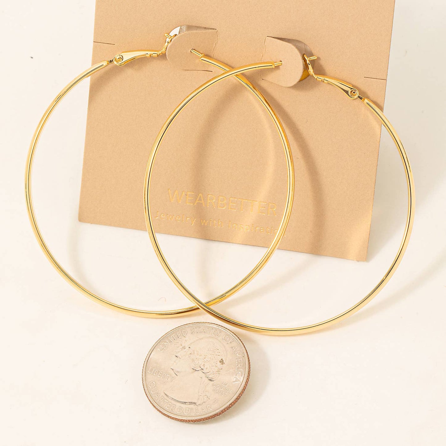 Thin Gold Hoop Earrings