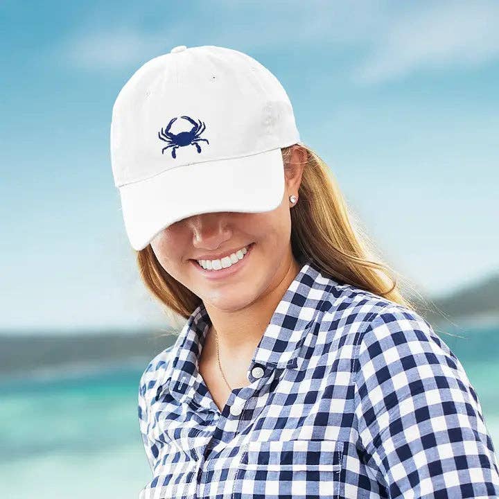 Crab Embroidered Cap - 3 Colors
