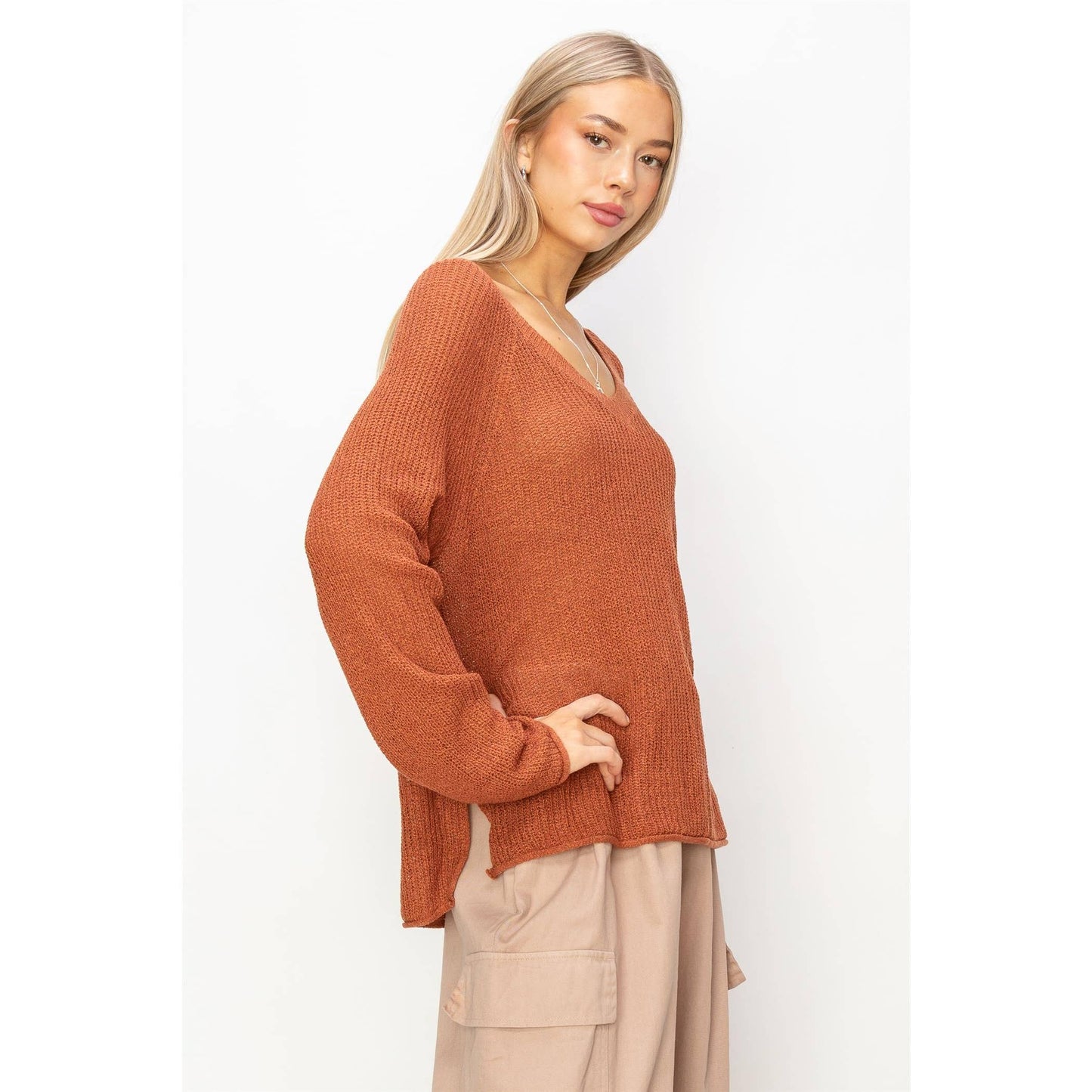 Olivia Oversized Vneck Sweater