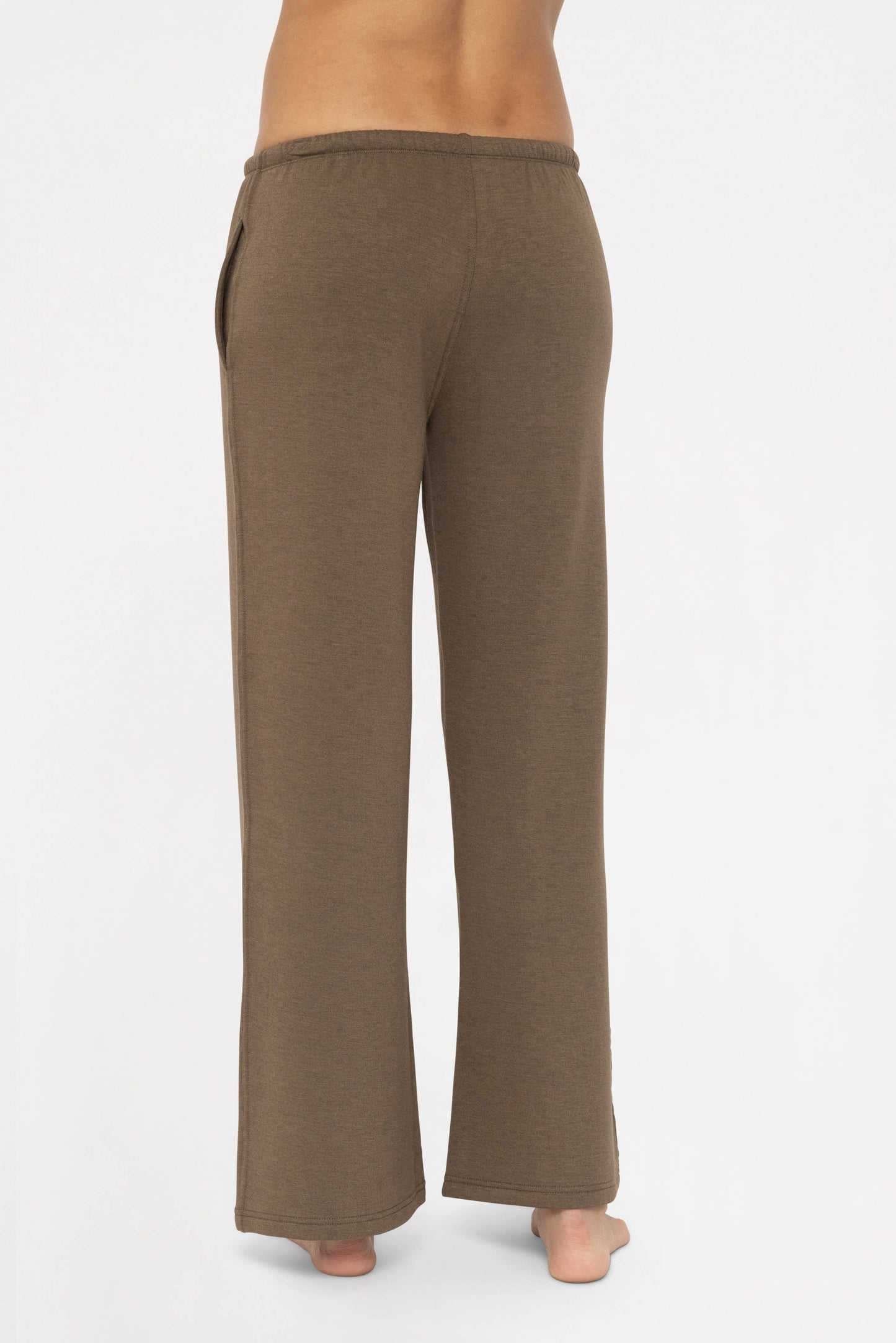 Mono B Low Waist Lounge Wide Leg Pants - Java