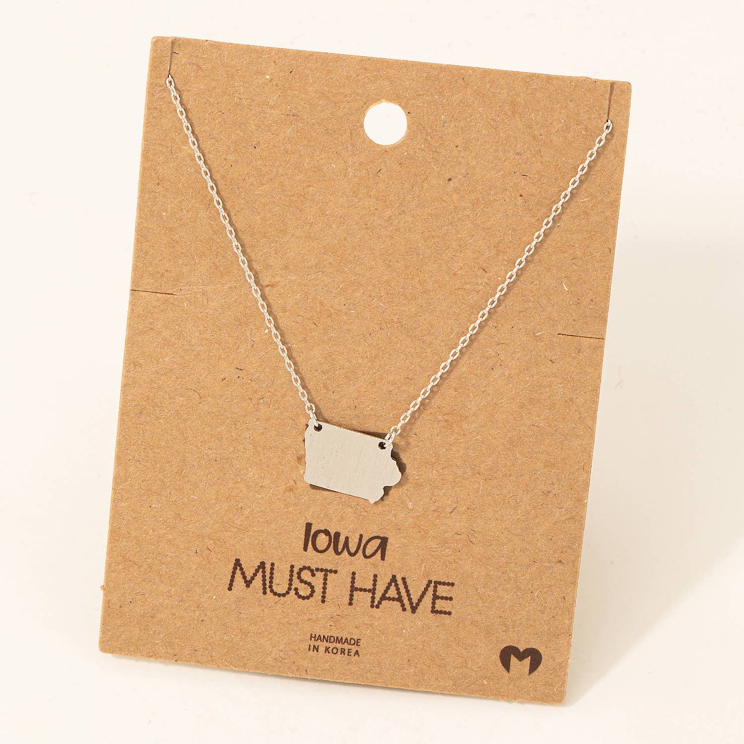 Iowa State Pendant Necklace: G