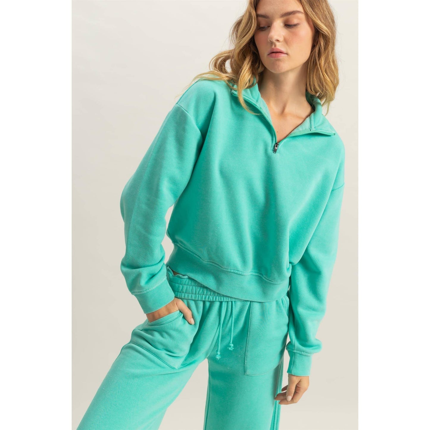 Callie Half Zip Vanilla Cream Pullover