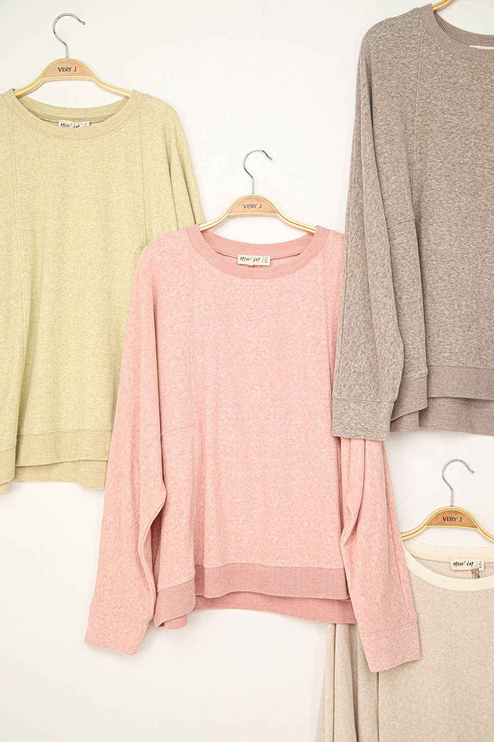 Ansley Apple Green Contrast Knit Top