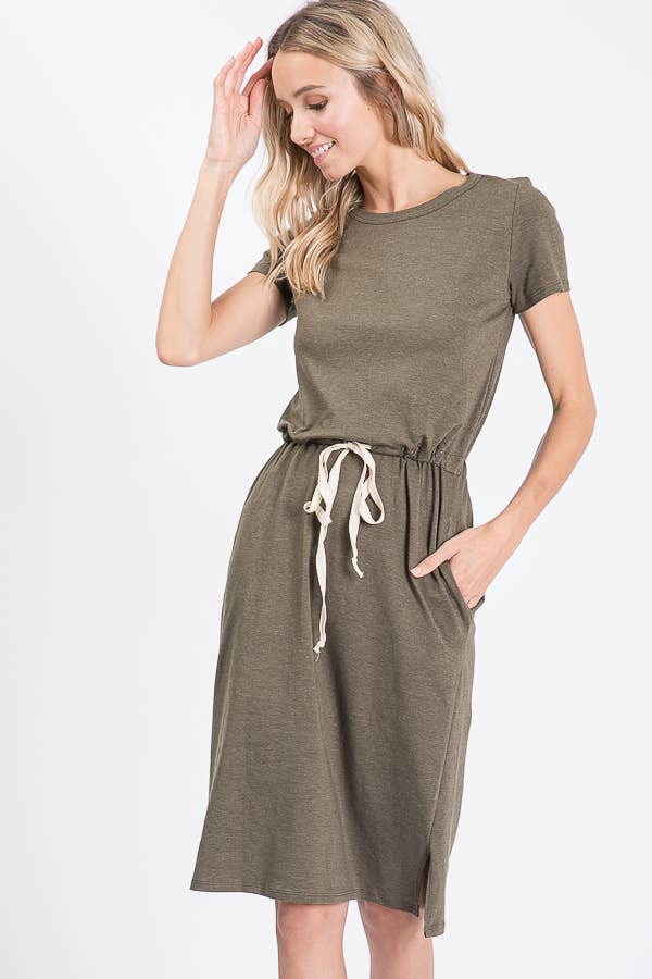 Jillian Olive Tshirt Dress