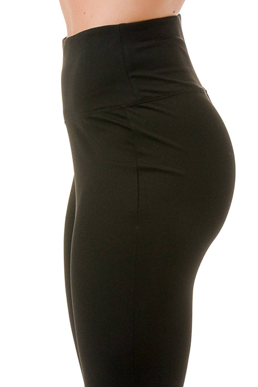 Wide Waist Black Yoga Flare Pants