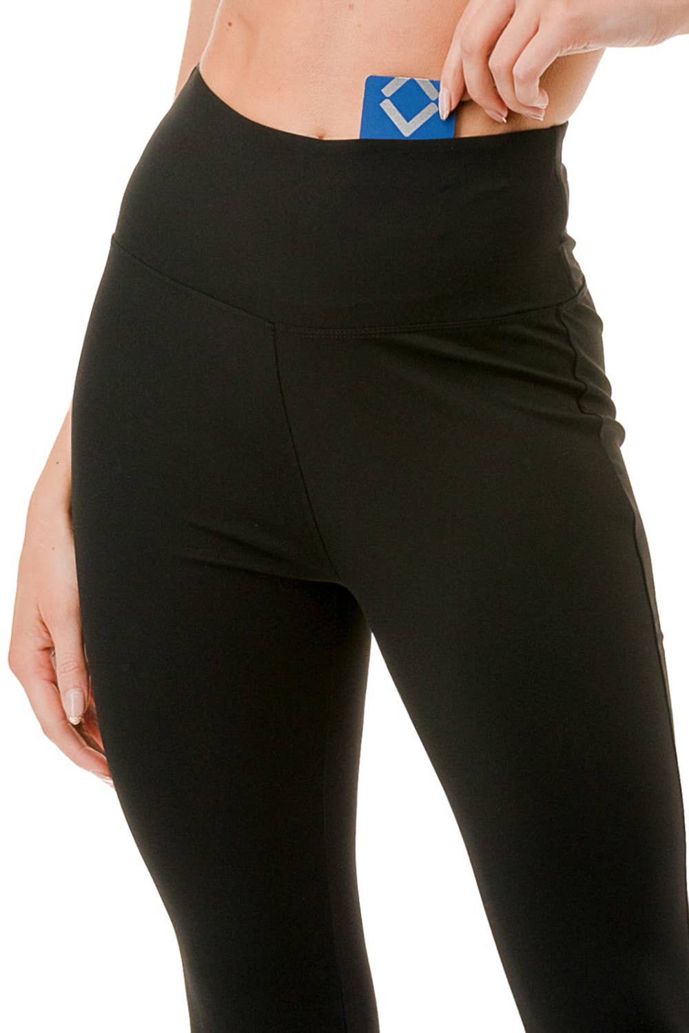 Wide Waist Black Yoga Flare Pants