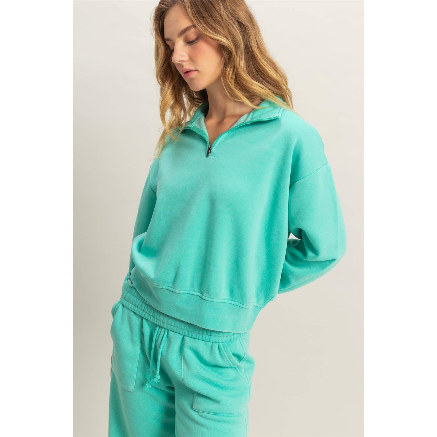 Callie Half Zip Vanilla Cream Pullover