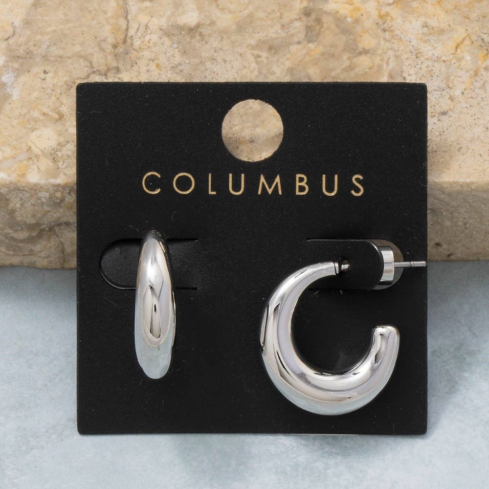 Gold Dipped Simple Hoop Earrings: GOLD