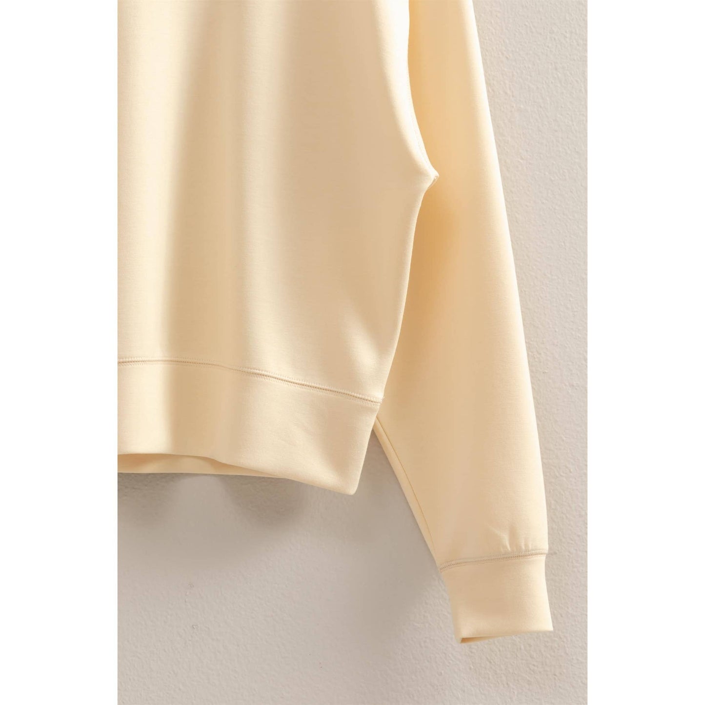 Mya Relaxed Long Sleeve Scuba Pullover