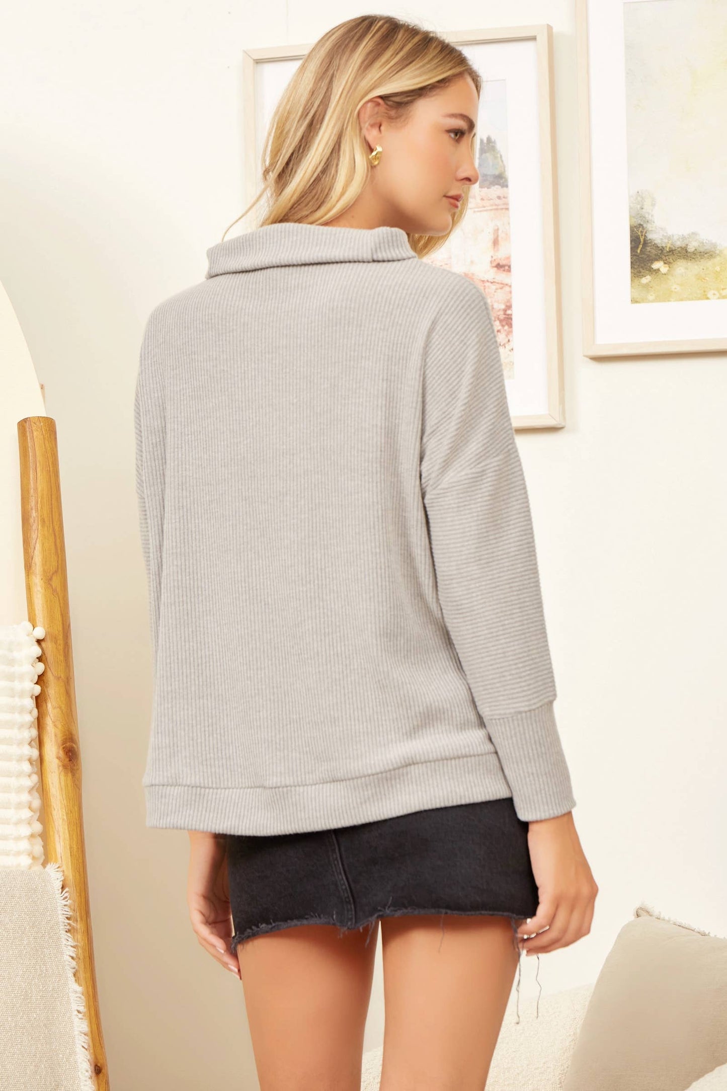 Miranda Draped Neck Dolman Sleeve Top
