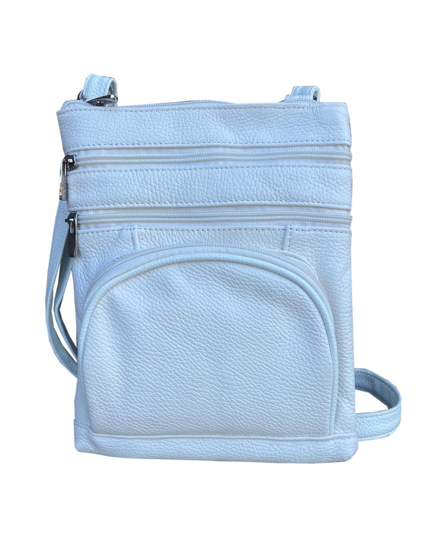 Cowhide Leather Crossbody With Phone Pocket: Brown