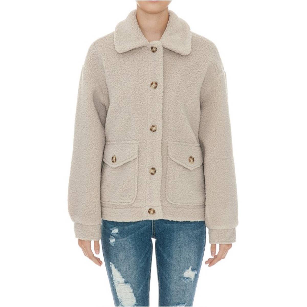 Jade Sherpa Shirt Shacket