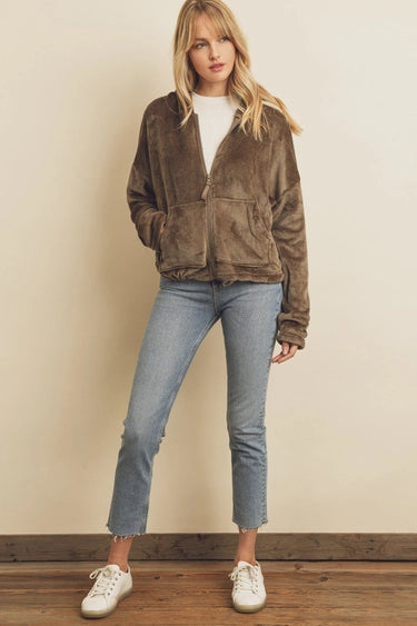 Josie Faux Fur Zip Up Hoodie