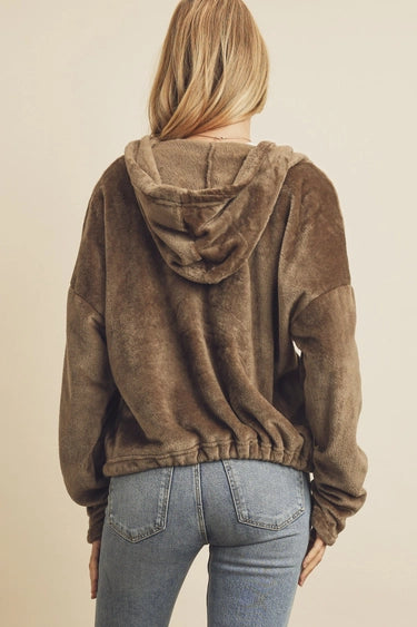 Josie Faux Fur Zip Up Hoodie