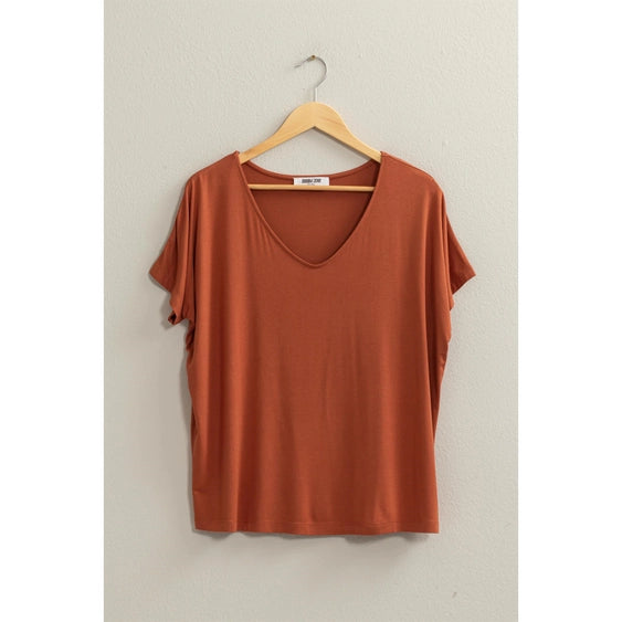 Kori Soft Dolman Vneck Tee 3 Colors