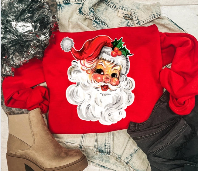 Jolly Santa Red Sweatshirt