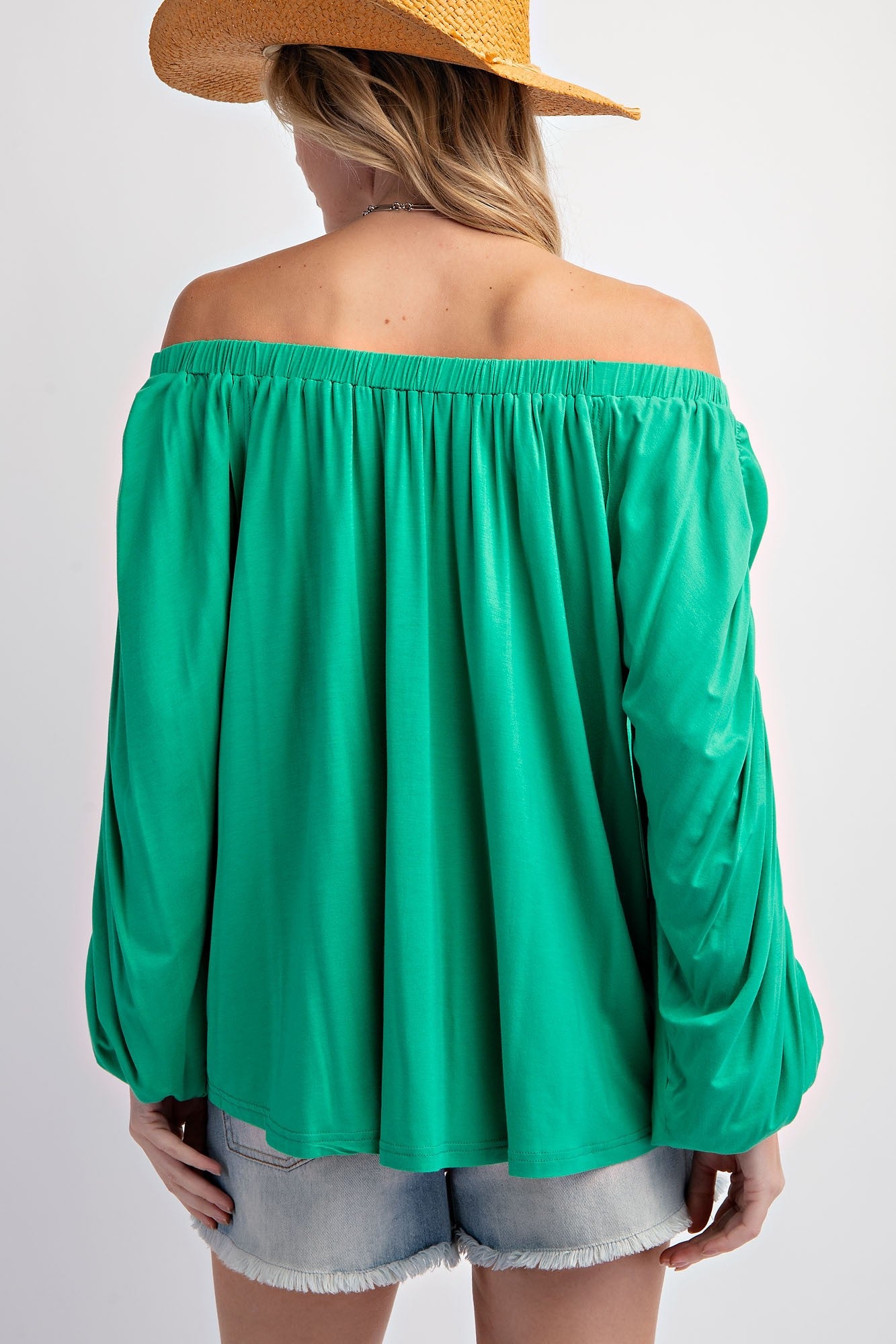 Oakleigh Off Shoulder Ruched Sleeve Top