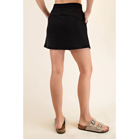Best Selling Mindy Modal Scuba Skort - Black