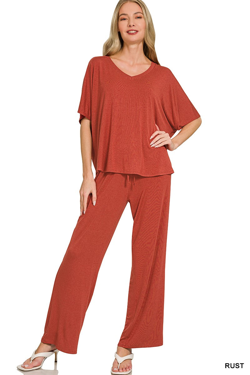 Zoey Rust Travel/Lounge Set