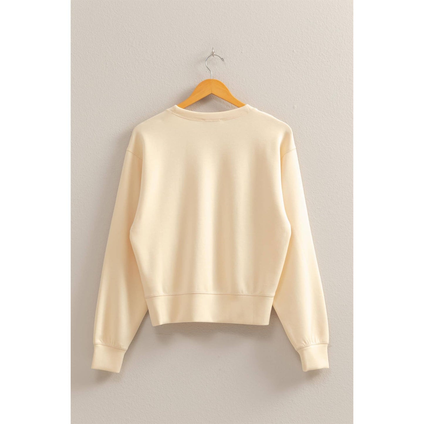 Mya Relaxed Long Sleeve Scuba Pullover