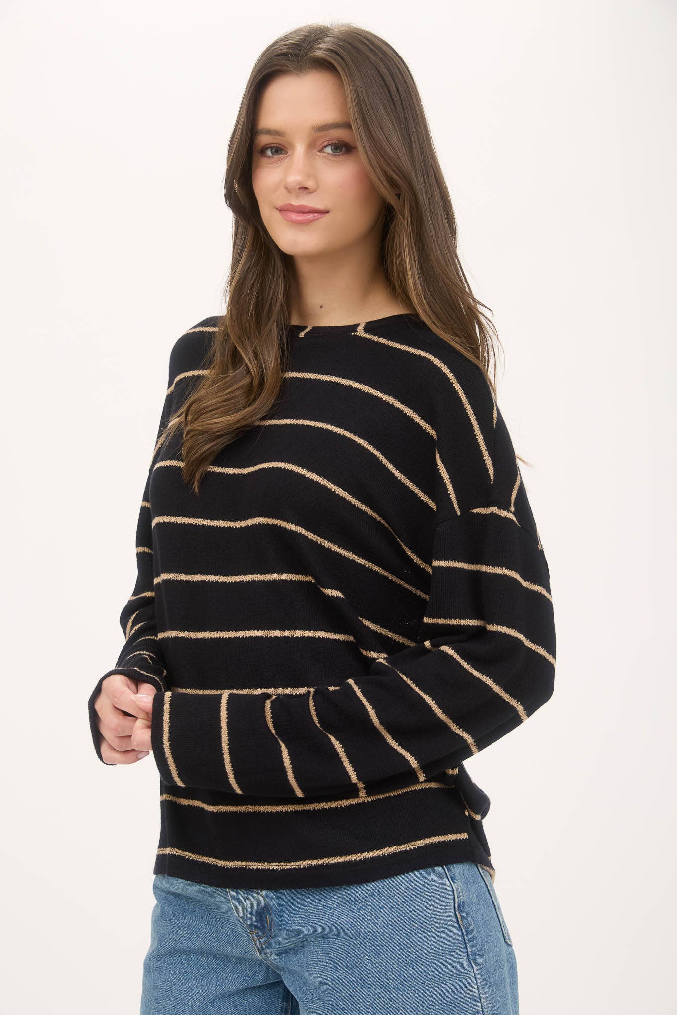 Lexi Drop Shoulder Lightweight Knit Sweater