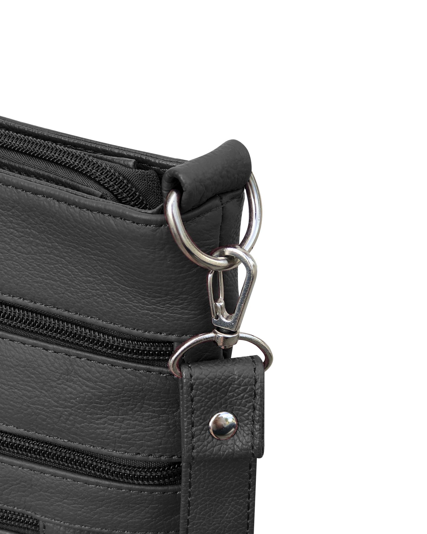 Genuine Cowhide Leather Crossbody: Brown