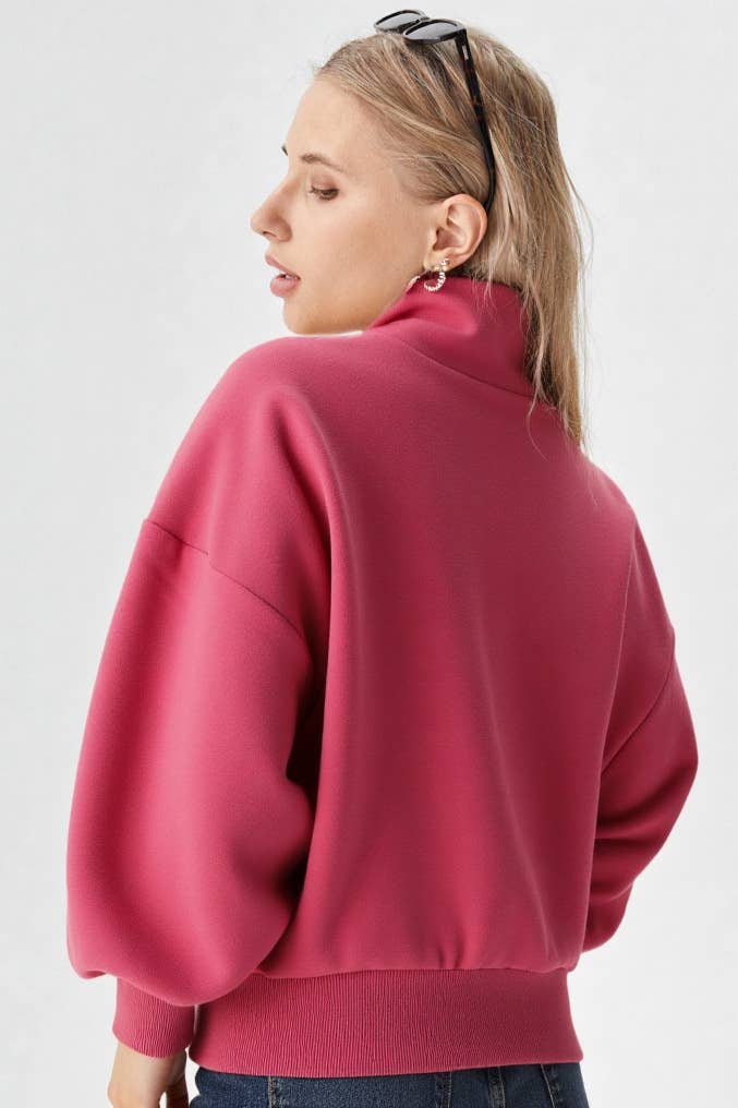Sydney Button Down Henley Fleece Top