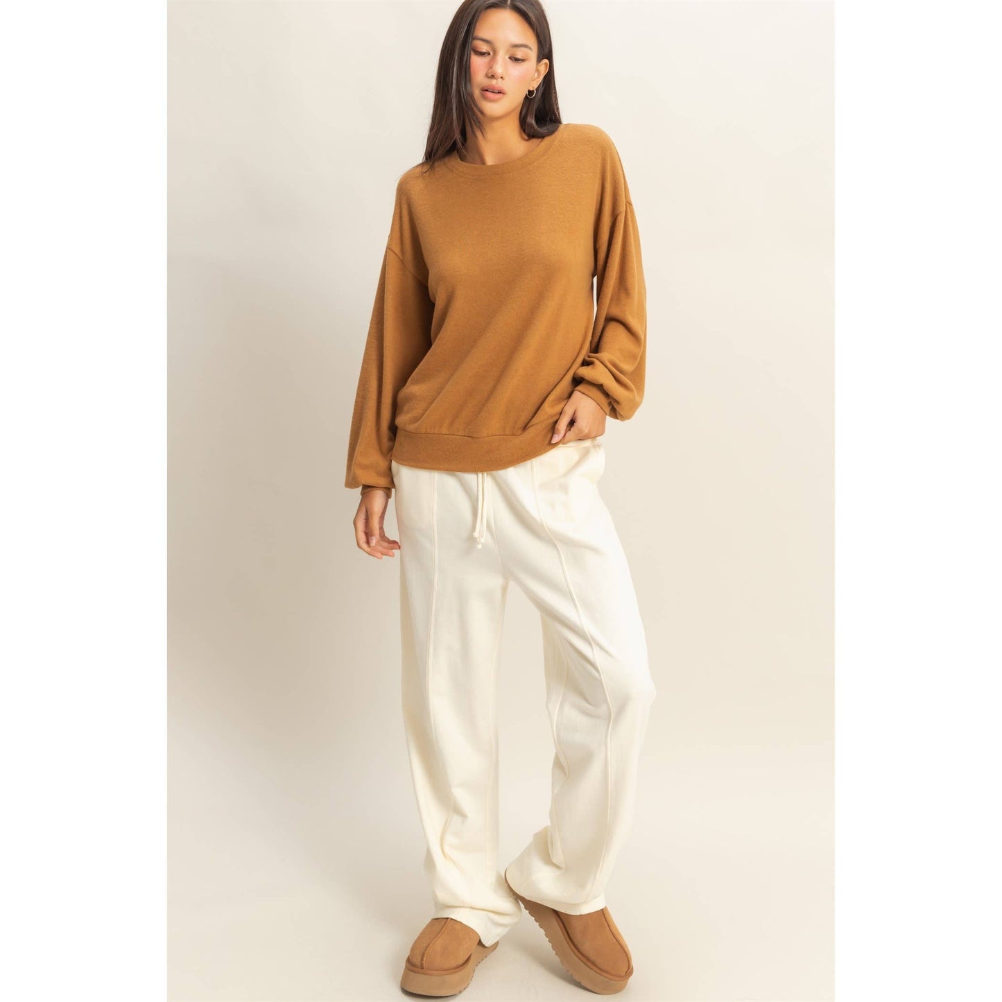Sierra Soft Hacci Honey Caramel Pullover