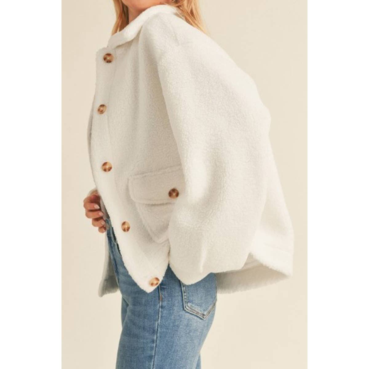 Jade Sherpa Shirt Shacket