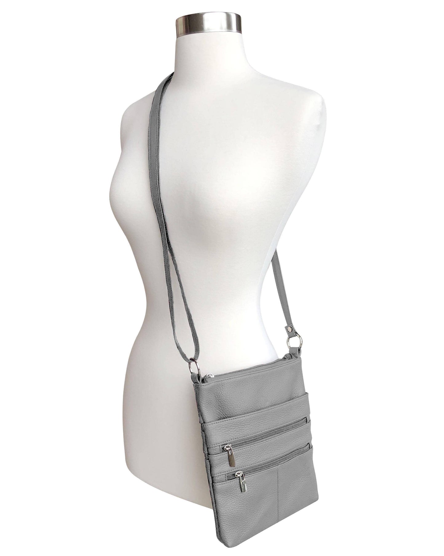 Genuine Cowhide Leather Crossbody/Shoulder Bag: Wine