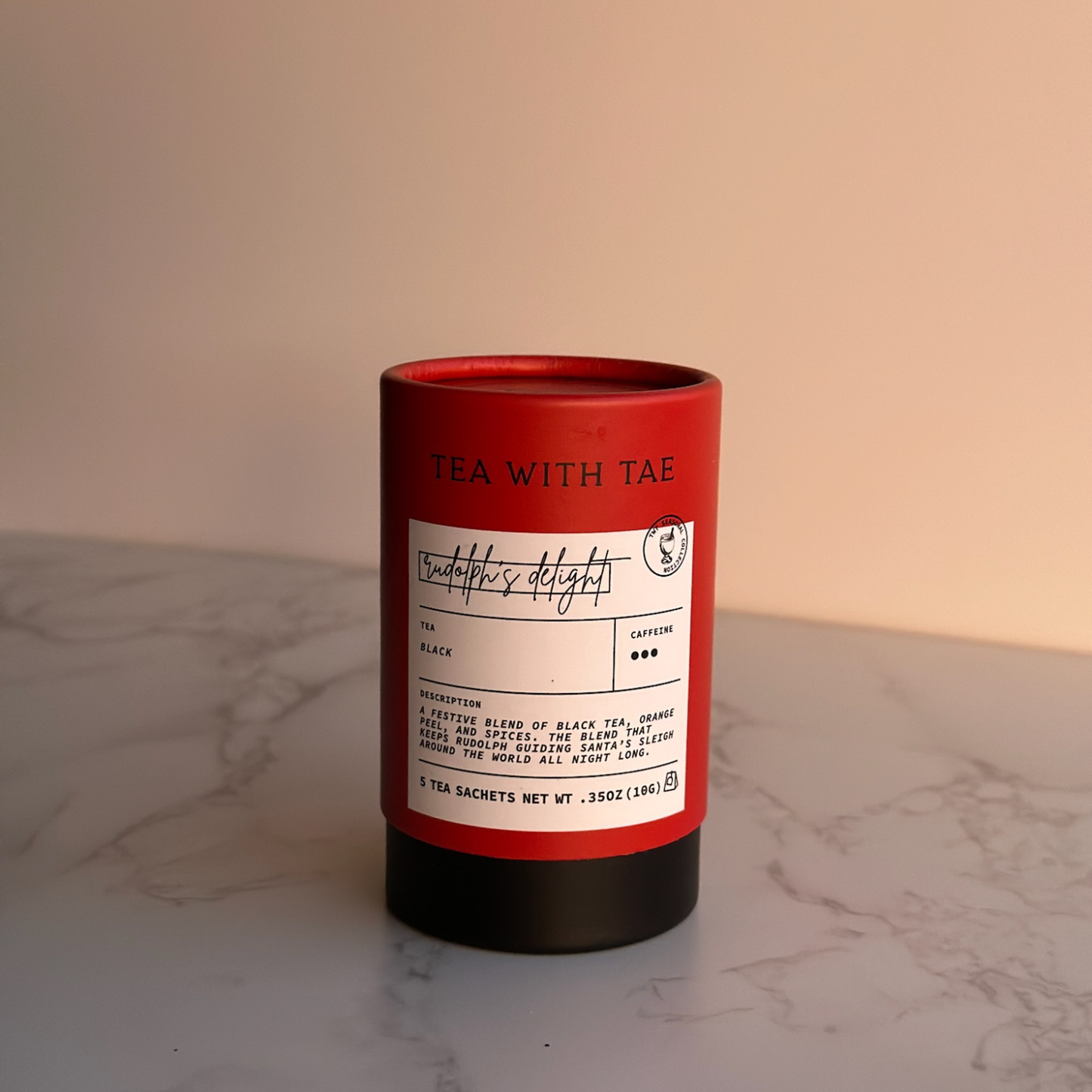 Rudolph's Delight Holiday Mini Tube Gift (5 tea bags)