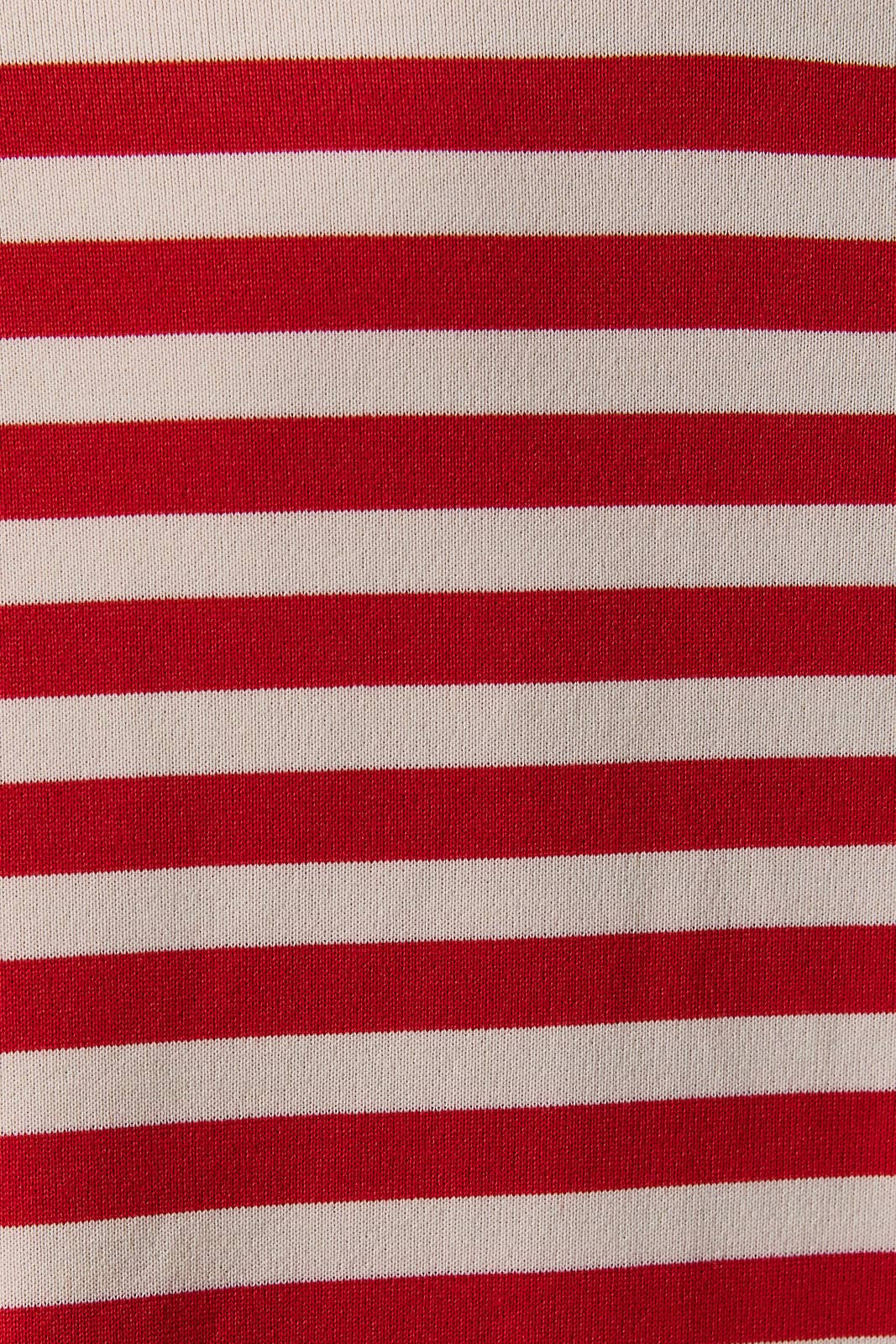 Makenna Mid Rise Skort - Red/White Stripe