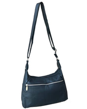 Load image into Gallery viewer, Cowhide Leather Shoulder Bag: Black
