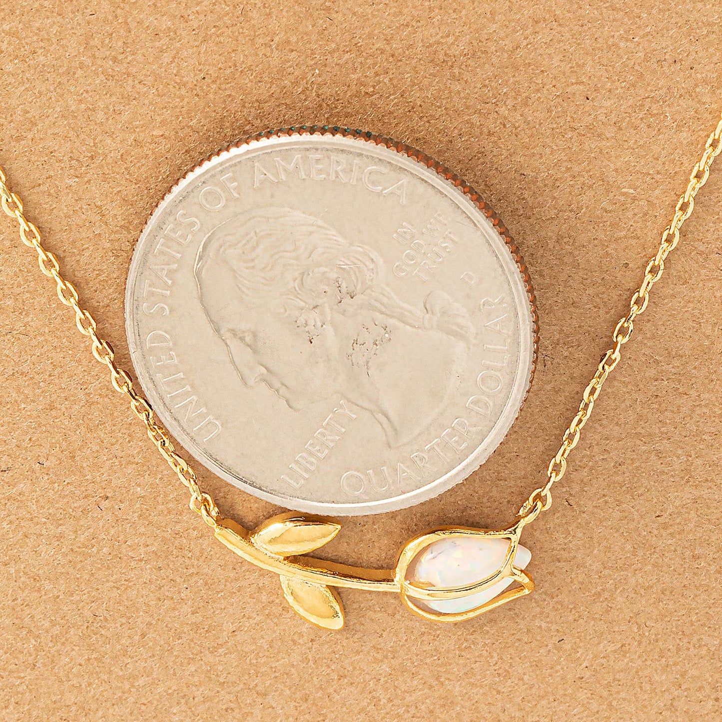 Dainty Tulip Pendant Necklace