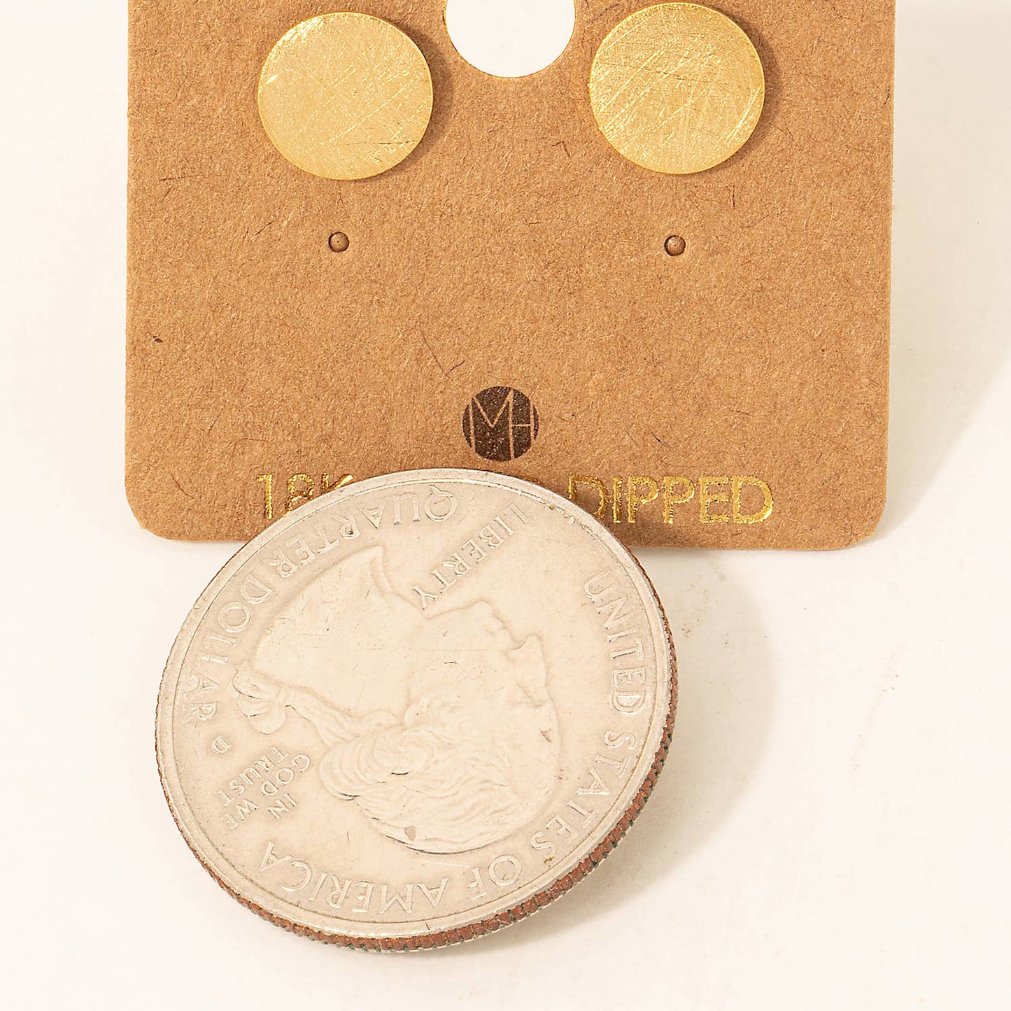 Circle Disc Stud Earrings: G