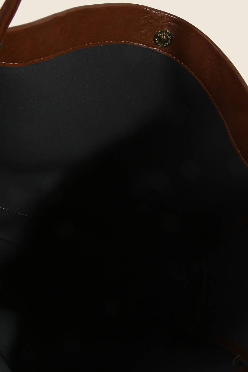 Simple Modern Leather Tote Bag: IV