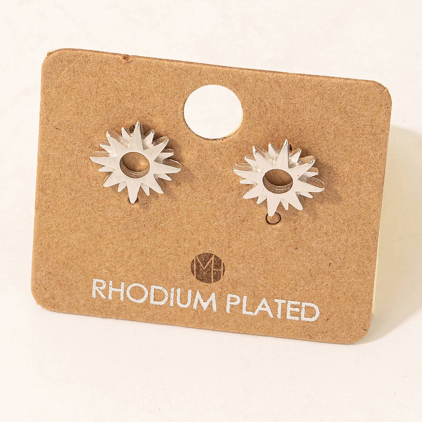 Gold Dipped Mini Sun Stud Earrings: G