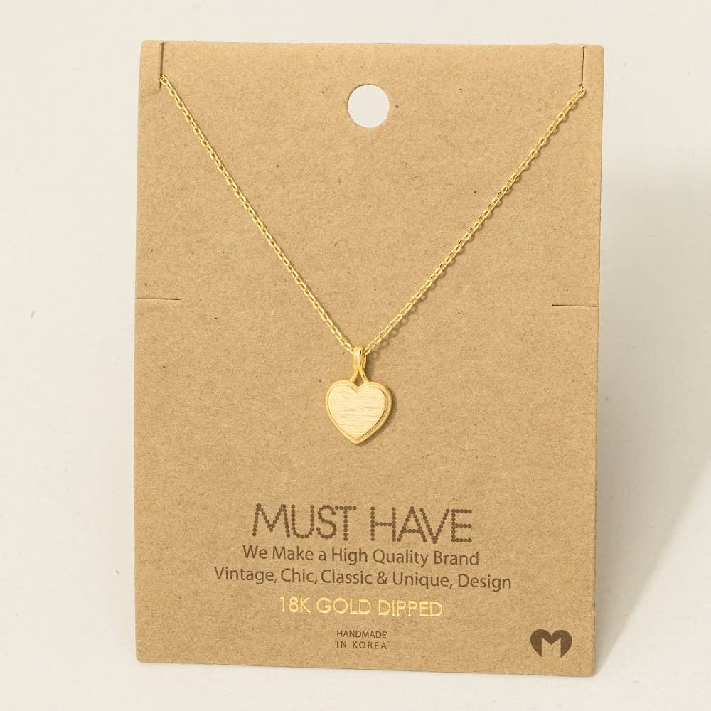 Mini Heart Pendant Necklace: G