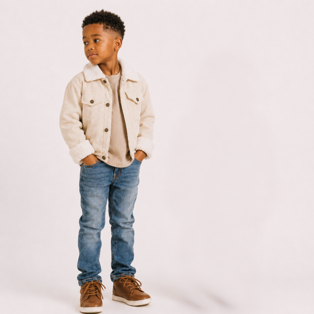Sherpa Collar Bone Corduroy Jacket-Child: 2T