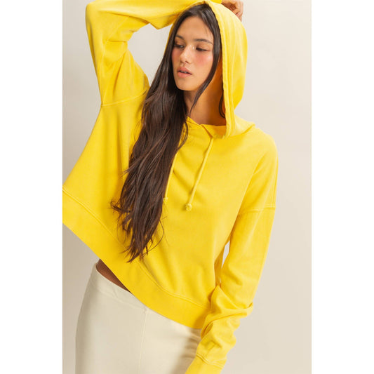 Bridgette Lightweight French Terry Hoodie - Banana