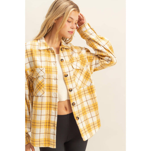 Alexandra Yellow Plaid Shacket