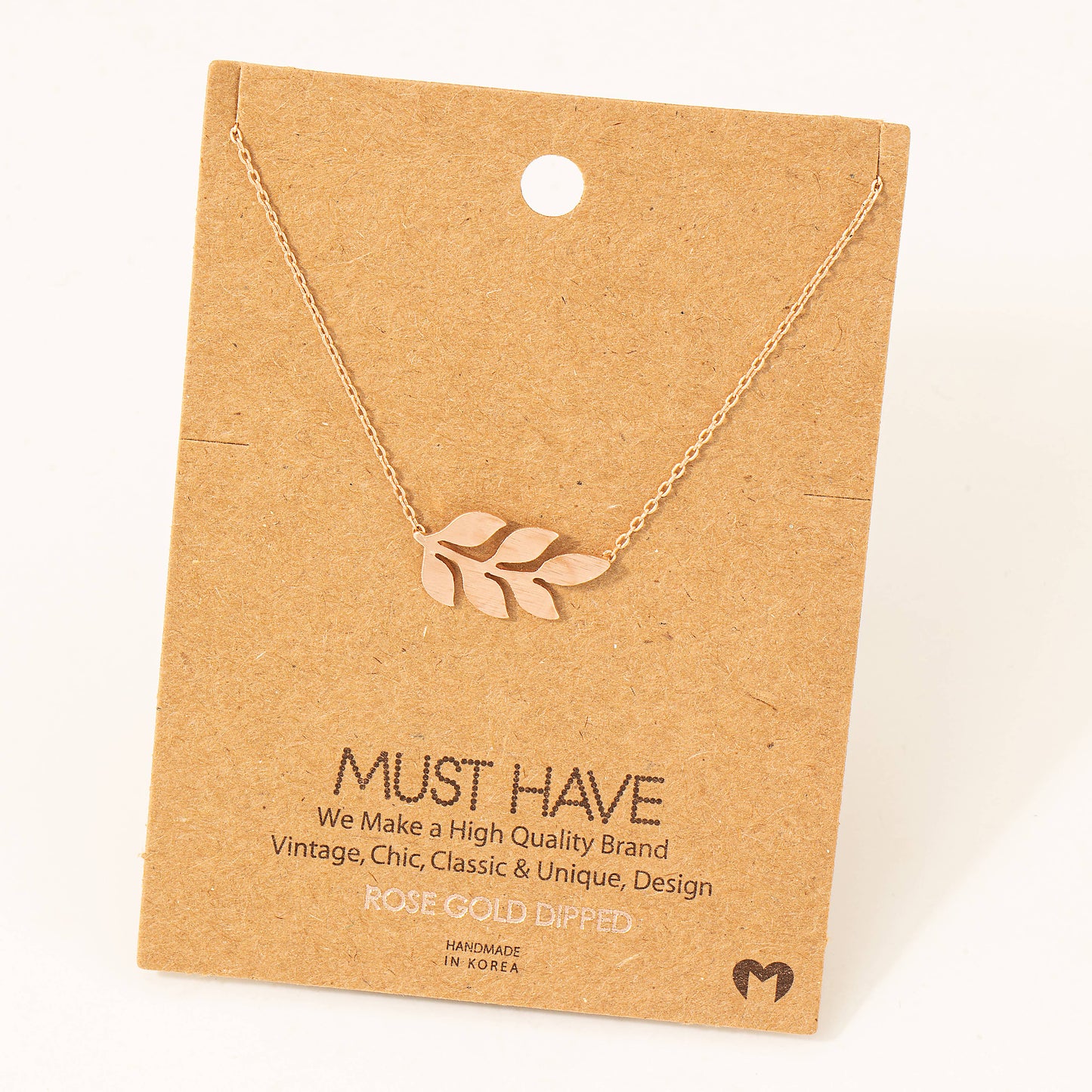 Dainty Leaf Pendant Necklace: G