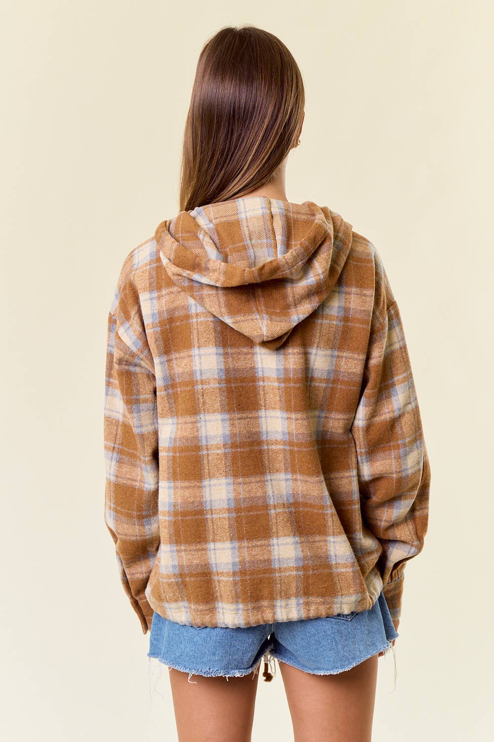Quinn Flannel Plaid Pullover Hoodie With Kangaroo Pocket