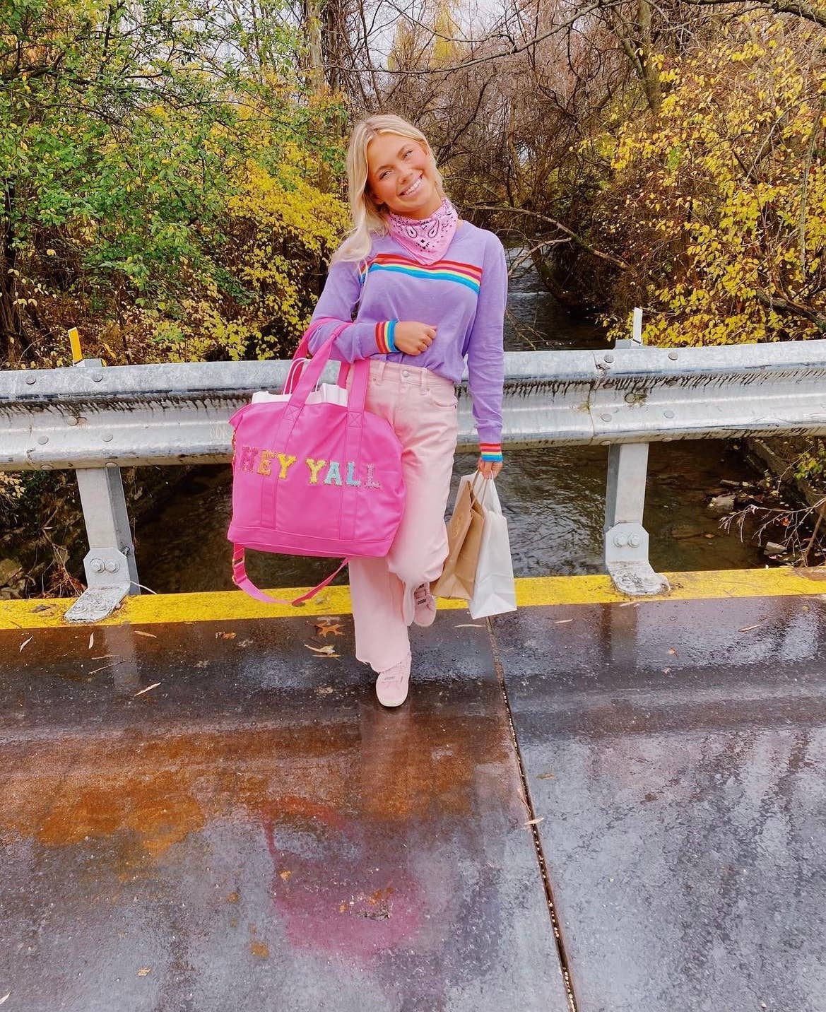 Purple Rainbow Sweater